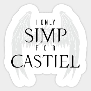 Castiel Simp - White Sticker